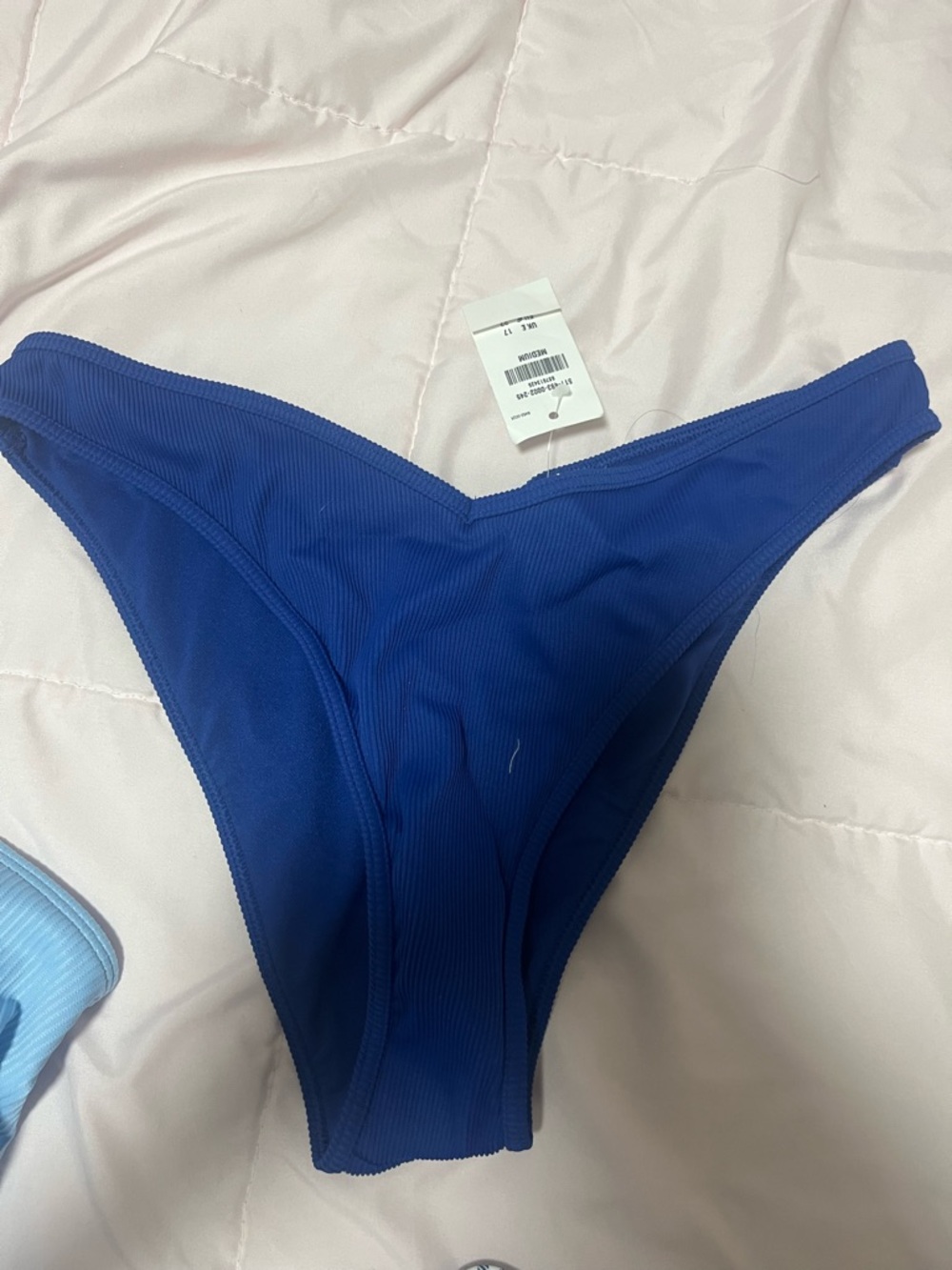 Hollister Ribbed Bikini Bottom in Royal Blue